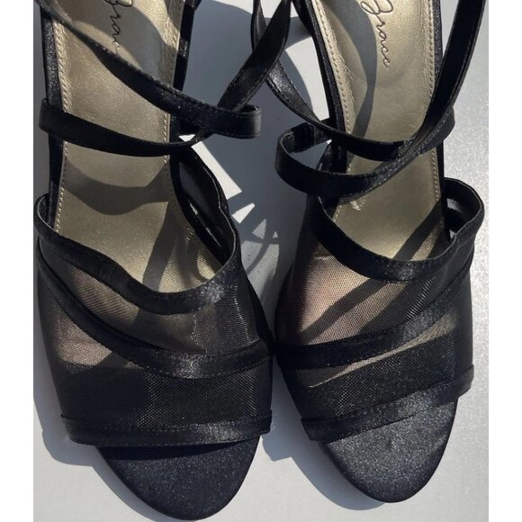 Amelia Grace Shoes Women’s Size 10 Palm Print Fabric Heels Slip On Open Toe Heel - Picture 5 of 16